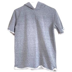 Treasure & Bond Short Sleeve Pullover Sweatshirt Hoodie Nordstrom Large 10-12